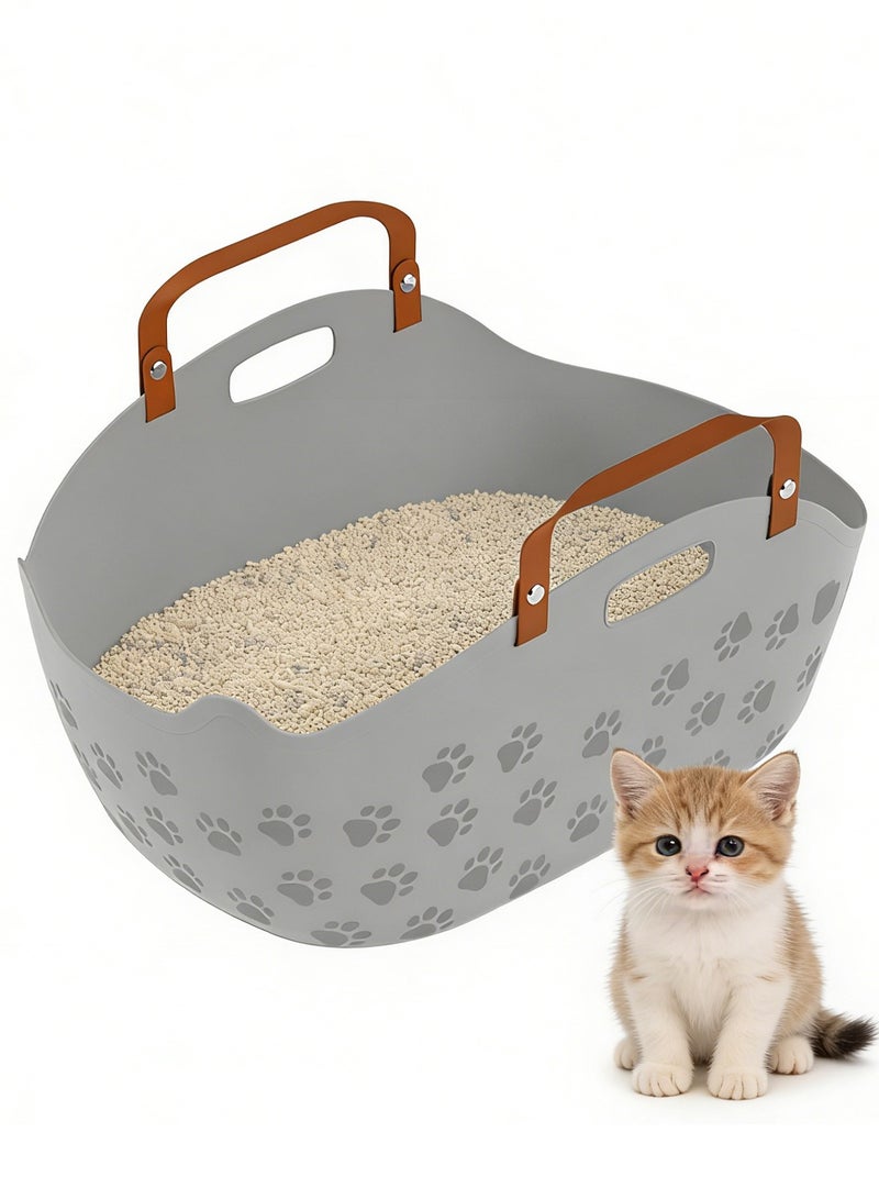 Kidle Portable Cat Litter Box Travel Litter Box Cat Toilet for Cat Travel Easy to Carry, Easy to Use - Image 1